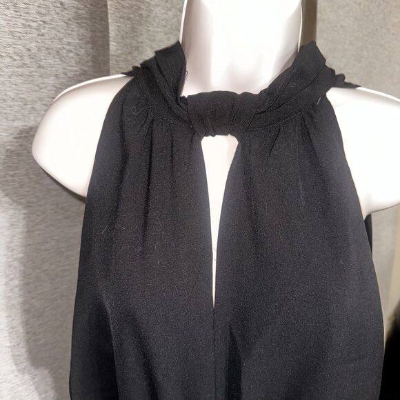 NEW MAX STUDIO Womens Black Halter Sleeveless V Neck Tunic Jumpsuit Sz Small NWT - Picture 6 of 12